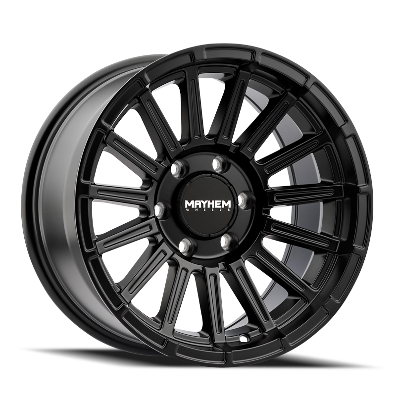 Mayhem 8309 Granite 17x9 / 5x127 BP / 0mm Offset / 78.1mm Hub Satin Black