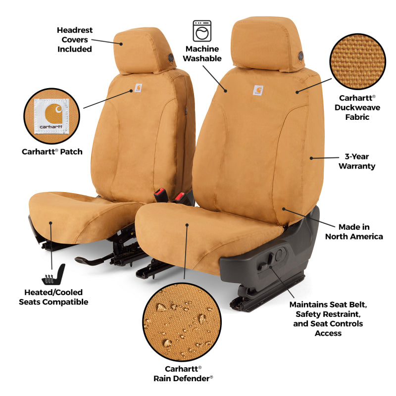 Covercraft 23-25 Ford F150 Carhartt SeatSaver Custom Seat Cover - Brown