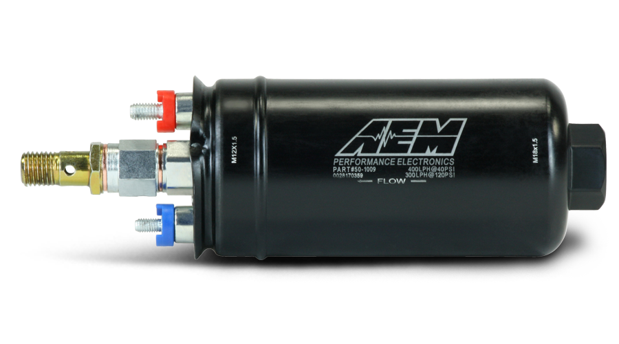 AEM 50-1009 400lph Inline High Flow Fuel Pump. 400lph@40psi, 300LPH@120psi Photo-1 