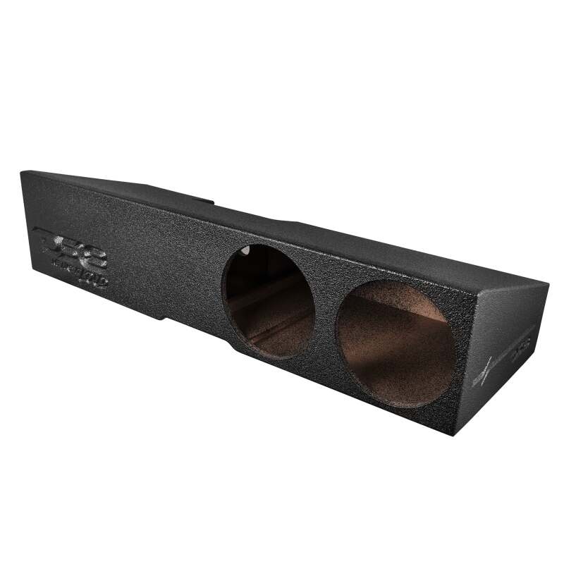 DS18 2x 10in Forward Firing Underseat Ported Box Subwoofer Enclosure- Black Spray Liner Paint Finish