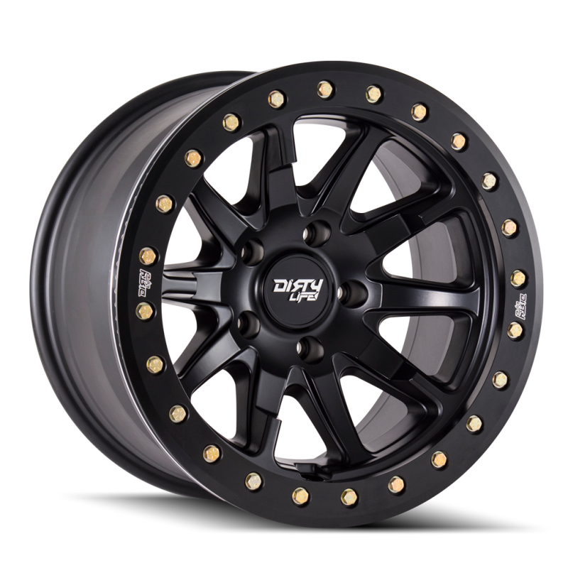 Dirty Life 9304 DT-2 20x9 / 5x139.7 BP / 12mm Offset / 87.1mm Hub Matte Black Wheel - Beadlock