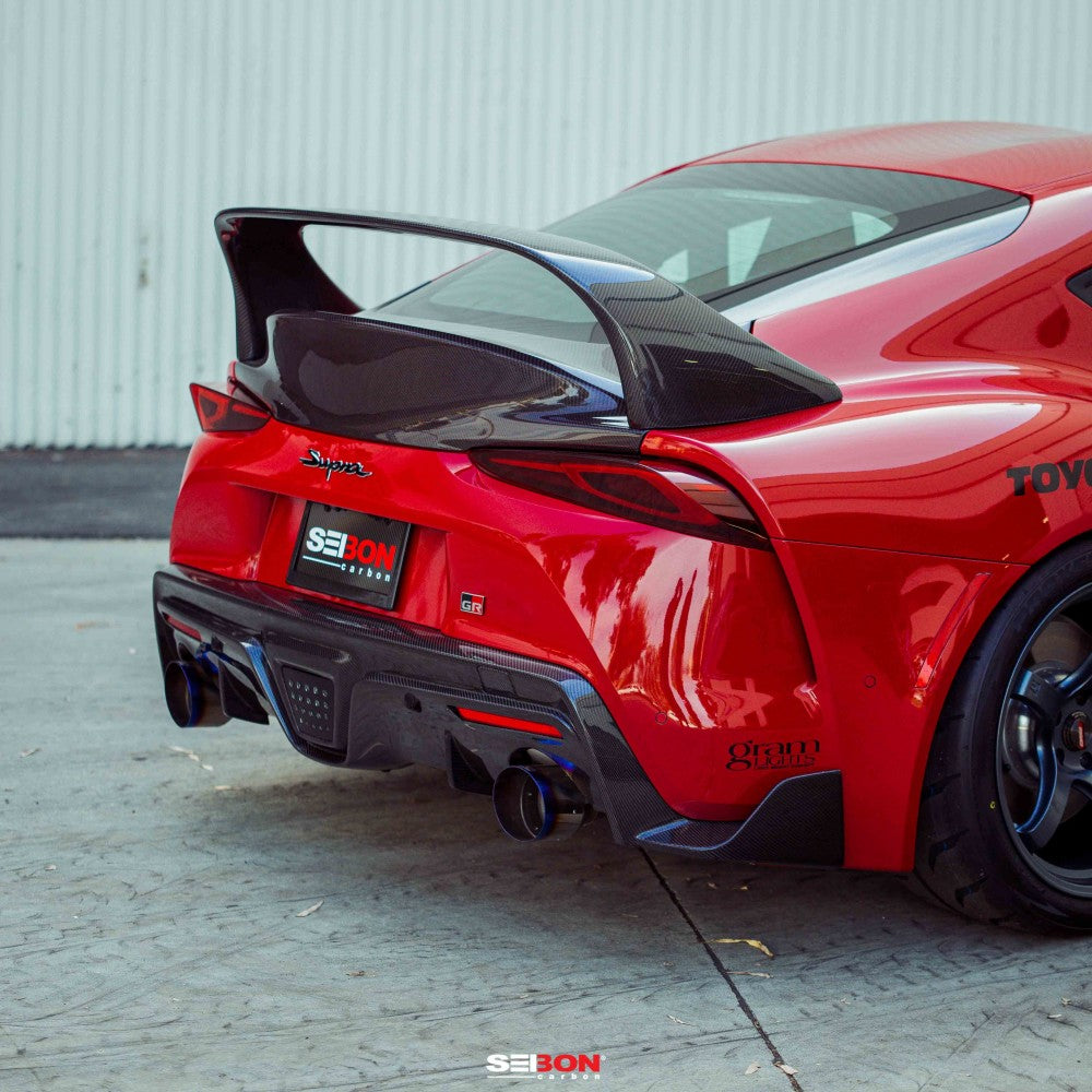 SEIBON RS20TYSUP-MB MB-STYLE CARBON FIBER REAR SPOILER FOR 2020 TOYOTA GR SUPRA Photo-6 