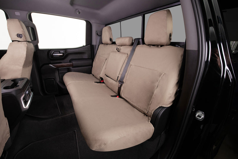 Covercraft 15-26 Ford Transit Polycotton SeatSaver Custom Third Row Seat Covers-Taupe