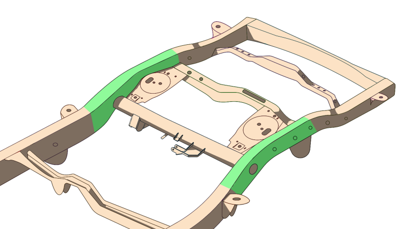 Rust Buster 2003-2014 Toyota 4Runner and FJ Cruiser Over-the-Axle Frame Repair Kit - Right