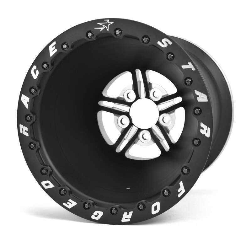 Race Star 63 Pro Forged DBL Pro Mod  16x19 5.00BC 5.00BS Black Anodized/Machined Wheel