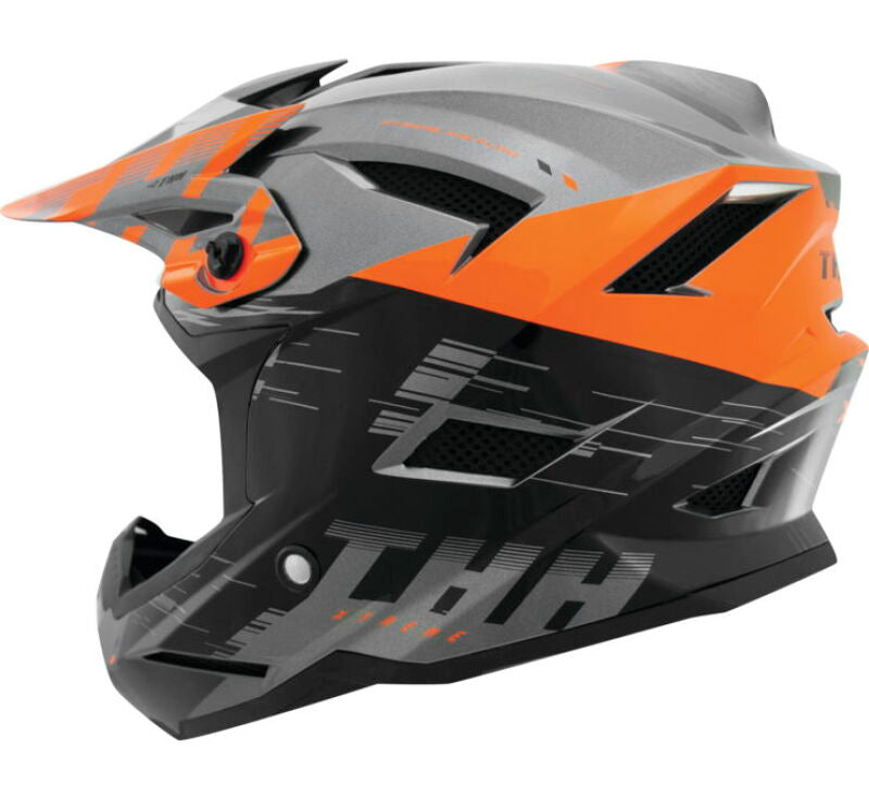 THH Helmets T-42 BMX Xtreme  Gray/Orange Youth - Small