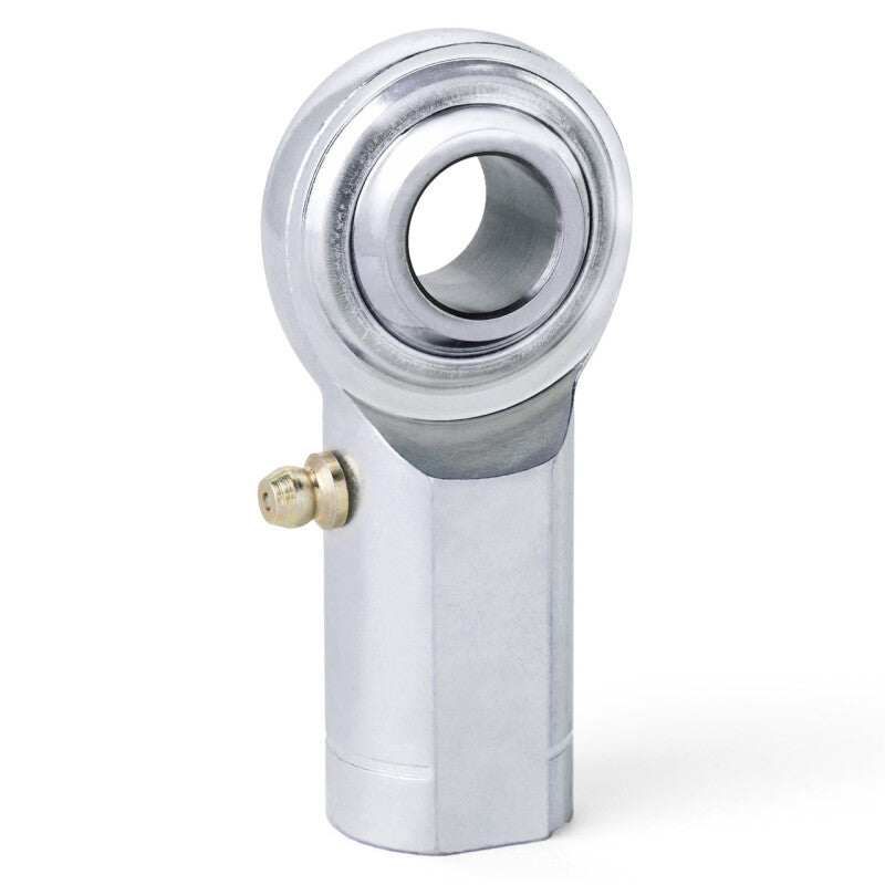 QA1 C Series 2-Pc Rod End - Female/Left Hand - .75in Bore x 3/4-16 w/Zerk - Carbon Steel