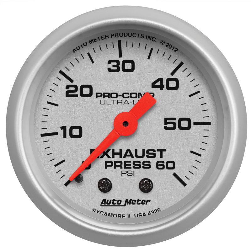 AutoMeter Ultra-Lite 2-1/16in. 100PSI Exhaust Pressure Digital Stepper Motor Gauge