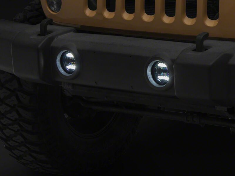 Raxiom 07-18 Jeep Wrangler JK Axial Series LED Angel Eye Fog Lights- Amber and White