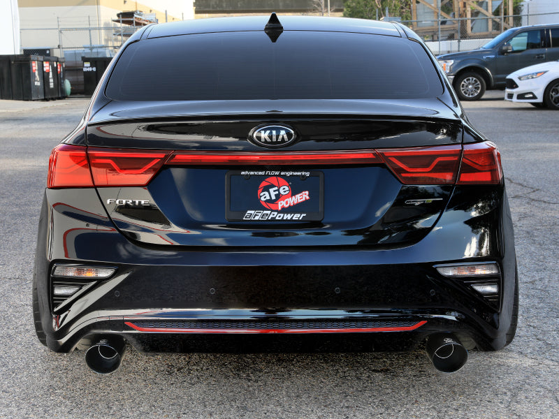 aFe 20-21 Kia Forte GT 1.6L 3in-2.5in 304 Stainless Steel Axle-Back Exhaust w/ Black Tips