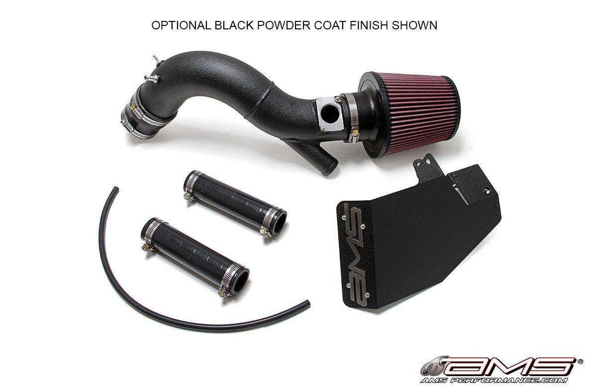 AMS AMS.04.08.0002-2 Black Intake Pipe with MAF Housing and Breather Bungs for MITSUBISHI LANCER EVO X Photo-1 