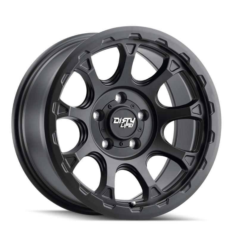 Dirty Life 9307 Drifter 17x8.5/5x127 BP/-6mm Offset/78.1mm Hub Matte Black Wheel - Beadlock