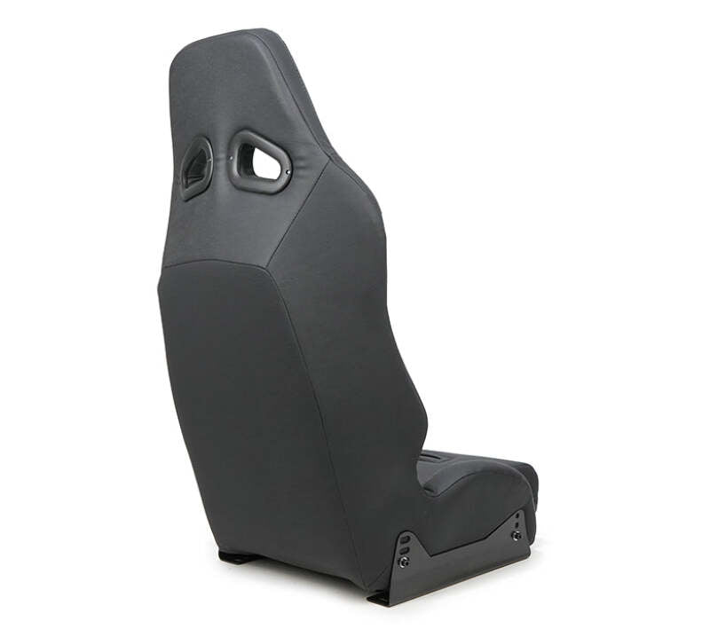 NRG Defender Water Resistant Steel Frame Susp. Seat - Silver w/Black Trim/Defender Logo/Side Bracket