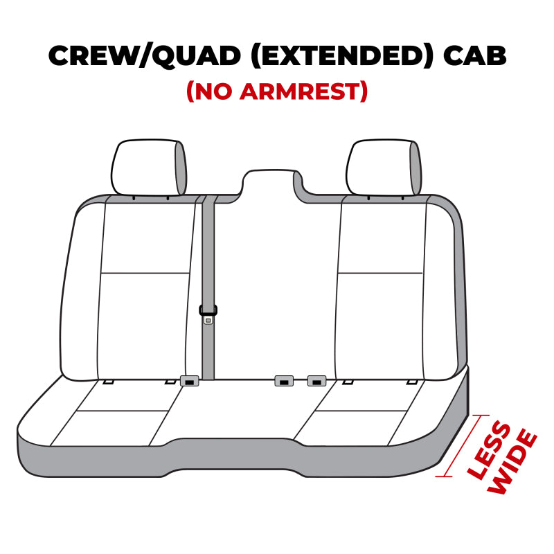 Covercraft 19-24 Dodge Ram Carhartt Super Dux SeatSaver Custom Second Row Seat Covers - Black