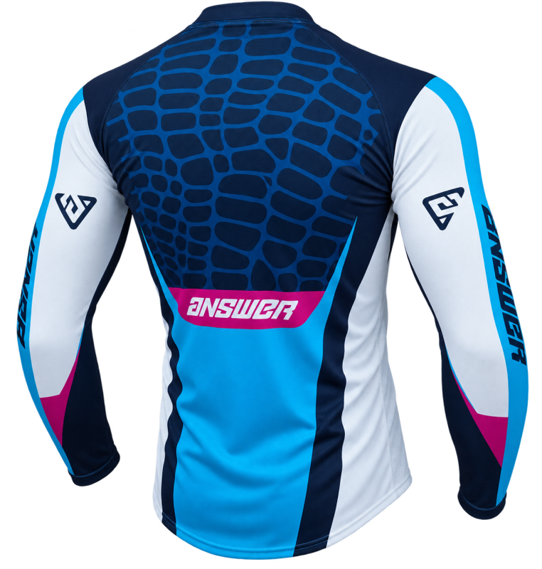 Answer  Syncron Raceday Jersey Dark Blue/Cyan/Grey/Purple - 2XL