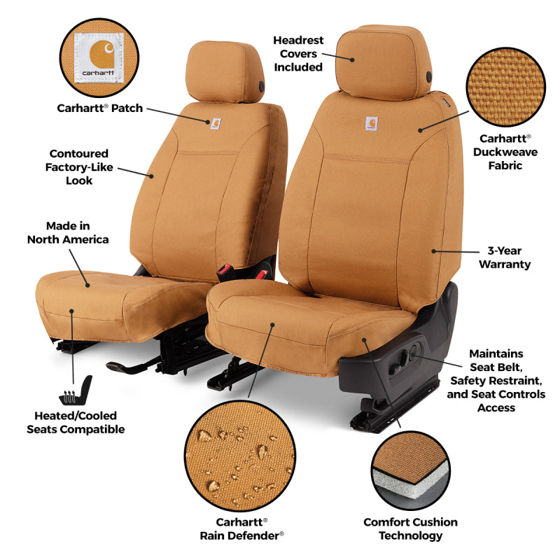 Covercraft 24-25 Toyota Tacoma Crew Cab Carhartt PrecisionFit Front Row Seat Covers