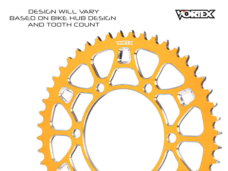 Vortex Racing V4 43 Tooth 520 Rear Sprocket - Orange