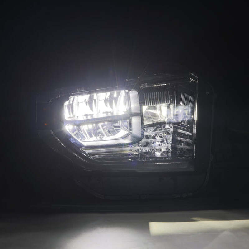 AlphaRex 14-21 Toyota Tundra MK II LUXX Series Crystal Headlights Alpha Black