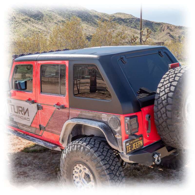 Turn Offroad 2007-2018 Jeep JK 4 Door Fastback Hardtop 2 Piece Primer (Paintable)
