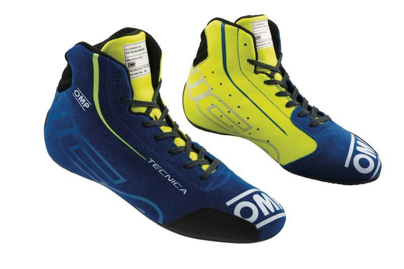 OMP TECNICA SHOES my2025 FIA 8856-2018 NAVY BLUE / CYAN SZ 37