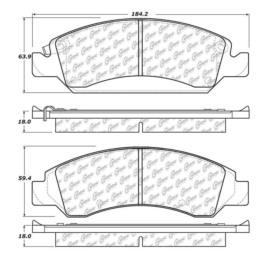 STOPTECH 308.13630 Front Street Brake Pads with Shims & Hardware CADILLAC/CHEVROLET Avalanche/Cheyenne/Escalade/Escalade ESV 2006-2020 Photo-2 