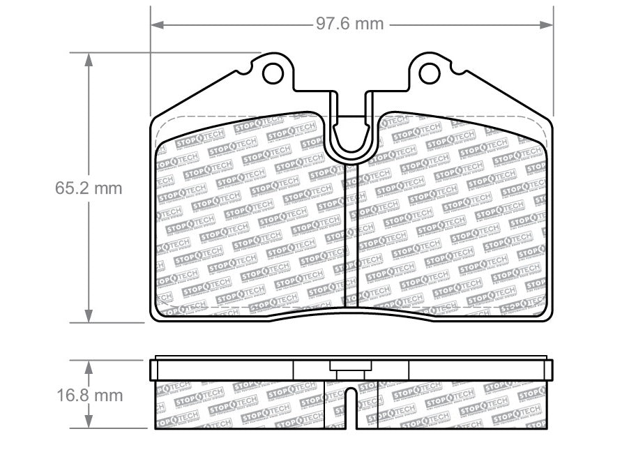 STOPTECH 309.06080 Front/Rear Sport Brake Pads with Shims FERRARI/MASERATI 348 GTB/348 GTS/348 Spider/348 TB 1978-2006 Photo-1 