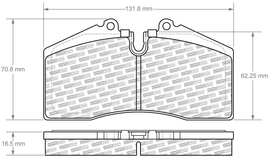 STOPTECH 309.06090 Front/Rear Sport Brake Pads with Shims PORSCHE 911/928/944/968 1986-1998 Photo-2 