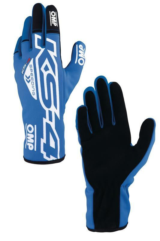 OMP KS-4 KART GLOVES FLUO GREEN / BLACK SZ L