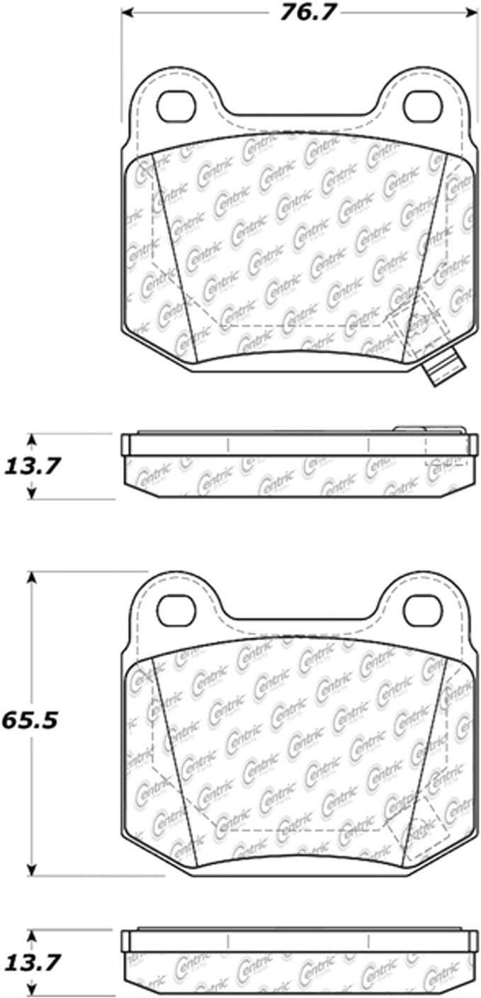 STOPTECH 300.09610 Centric Brake pads (rear) MITSUBISHI EVO 03-06, SUBARU STI 04-09 Photo-2 