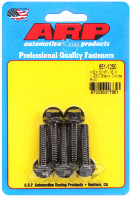 ARP 651-1250 SAE Bolt Kit 5/16-18 X 1.250 hex black oxide bolts Photo-1 