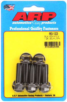 ARP 663-1003 Metric Thread Bolt Kit M10 x 1.25 x 30 hex black oxide bolts Photo-1 