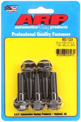 ARP 663-1004 Metric Thread Bolt Kit M10 x 1.25 x 35 hex black oxide bolts Photo-1 