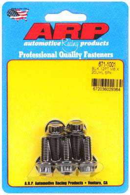 ARP 671-1001 Metric Thread Bolt Kit M8 x 1.25 x 20mm 12pt black oxide bolts Photo-1 