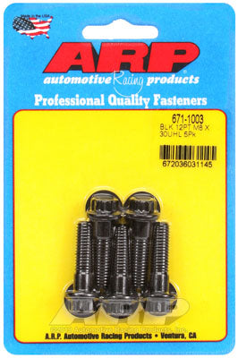 ARP 671-1003 Metric Thread Bolt Kit M8 x 1.25 x 30mm 12pt black oxide bolts Photo-1 