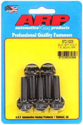 ARP 672-1003 Metric Thread Bolt Kit M10 x 1.50 x 30 12pt black oxide bolts Photo-1 