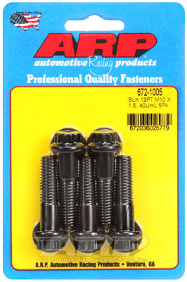 ARP 672-1005 Metric Thread Bolt Kit M10 x 1.50 x 40 12pt black oxide bolts Photo-1 