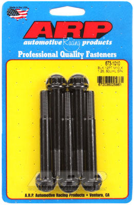 ARP 673-1010 Metric Thread Bolt Kit M10 x 1.25 x 80 12pt black oxide bolts Photo-1 