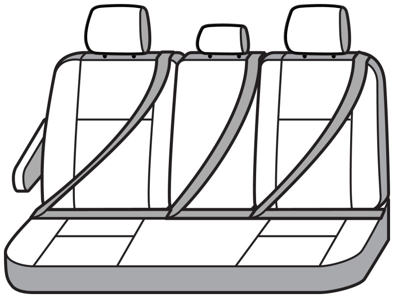 Covercraft 15-26 Ford Transit Polycotton SeatSaver Custom Second Row Seat Covers-Tan