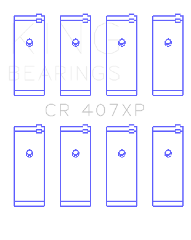 King Engine Bearings Nissan CA16DET/CA18DET/CA20ET (Size .026) Connecting Rod Bearings (Set of 4)
