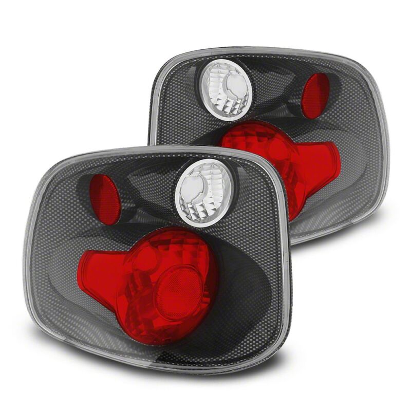 Raxiom 01-03 Ford F-150 Flareside Axial Series Version 2 Tail Lights- Carbon Fiber- Red/Clear Lens