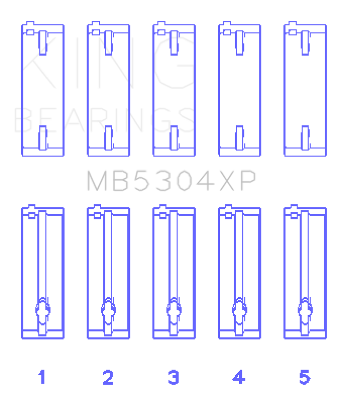 King Engine Bearings Mazda B6/B6-T/ZM/B3/B5 Main Bearing Set - Size STDX