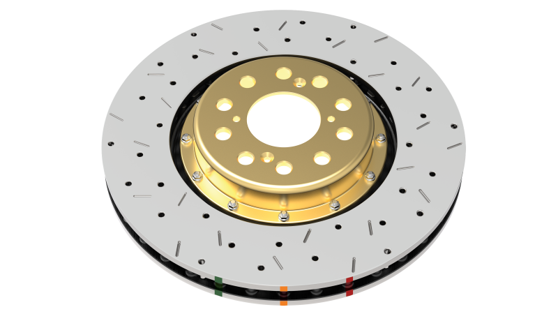 DBA 09-15 BMW 335d Front 5000 Series Drilled & Slotted Rotor w/Gold Hat