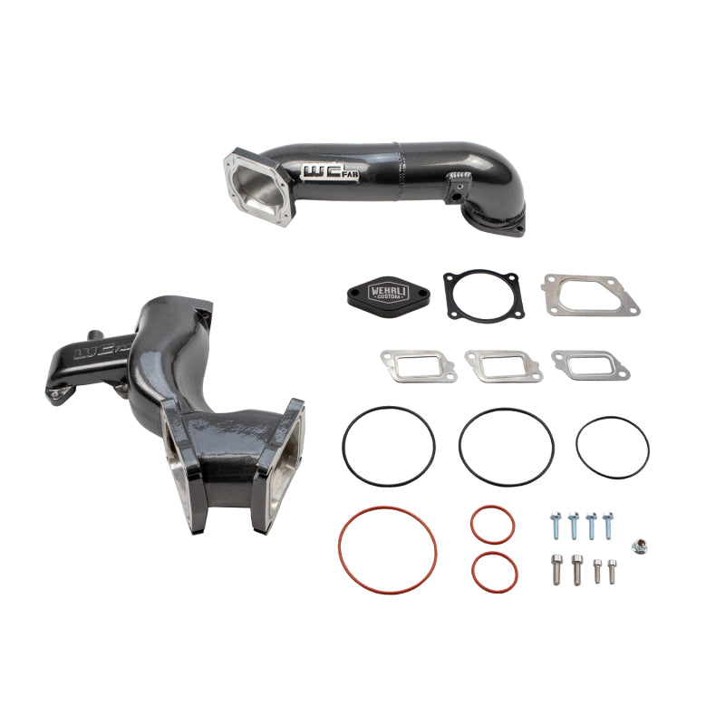 Wehrli 11-16 Chevrolet 6.6L LML Duramax High Flow Y-Bridge Kit - Semi-Gloss Black