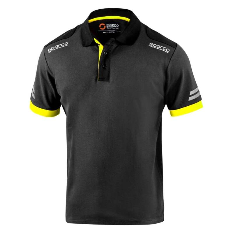 Sparco TW Polo - Large - Grey/Yellow