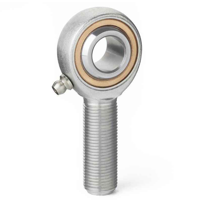 QA1 V Series 3-Pc Rod End - Male/Left Hand - .19in Bore x 3/16-24 w/Zerk - Carbon Steel