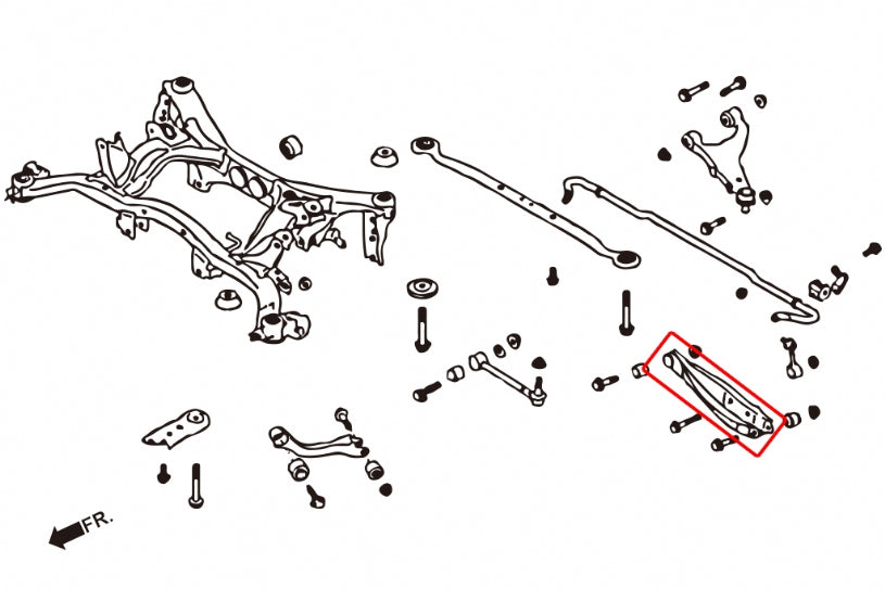 HARDRACE 7401 REAR LOWER CONTROL ARM /CAMBER KIT Pillow Ball Equipped (Extreme Low Use For Car Lower 20mm and 40mm) 2 Holes 2 PCS/SET SUBARU BRZ / GRB/ SH / BM9 Photo-6 