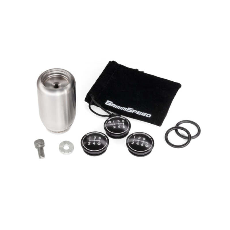 GrimmSpeed Swap-Top Weighted Piston Shift Knob - Stainless Steel