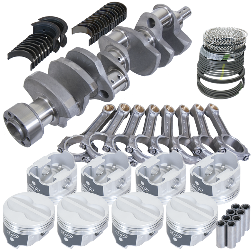 Eagle Chevy LT1 350 1Pc 3.750in Crank 5.700in I-Beam Rods -10cc 4.040in Pistons Rotating Assembly