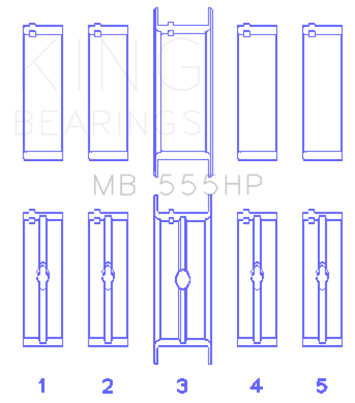King Engine Bearings Chrysler 350 / 361 / 383 / 403 Performance Main Bearing set
