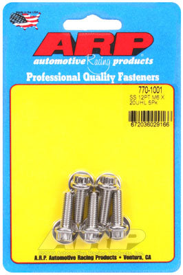 ARP 770-1013 Metric Thread Bolt Kit M6 x 1.00 x 80 12pt SS bolts